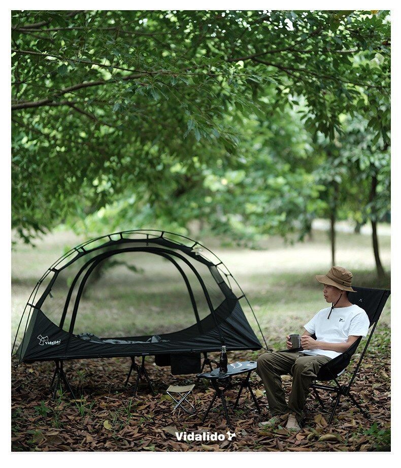Cheap Goat Tents Folding Bed Tent 1 Person Ultralight Portable Outdoor Hiking Backpacking Camping Cot Tent Single Anti mosquito Waterproof Net   